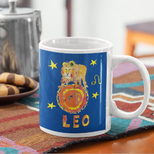 Leo zodiac signiert Kaffeemaschine Tasse