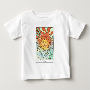 Leo Zodiac Signo Abstrakte Kunst Vintag Baby T-shirt
