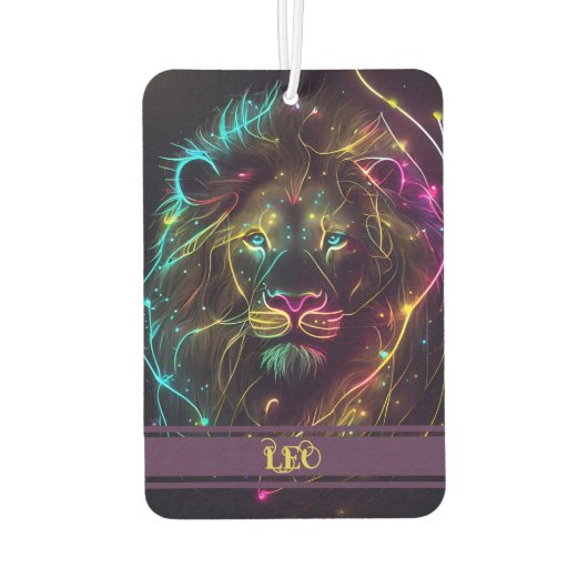 Leo Zodiac Signs Celestial Air Freshener Autolufterfrischer (Rückseite)
