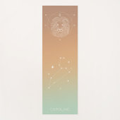 Leo Zodiac Star Constellation Individuelle Name Aq Yogamatte (Vorderseite)