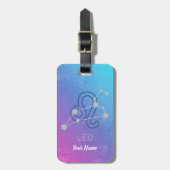 Leo Zodiac Star Sign Horoskop Constellation Gepäckanhänger (Vorderseite vertikal)