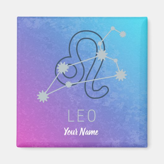 Leo Zodiac Star Sign Horoskop Constellation Magnet (Vorne)