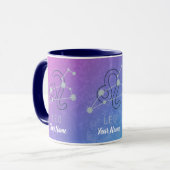 Leo Zodiac Star Sign Horoskop Constellation Tasse (Vorderseite Links)