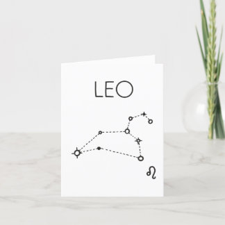 Leo zodiac Sternkonstellationskarte Dankeskarte