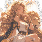 Leo Zodiac Sticker Personalized Astrology Gift (Vorderseite)