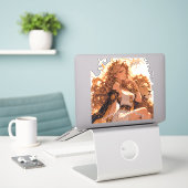 Leo Zodiac Sticker Personalized Astrology Gift (Laptop auf Schreibtisch)