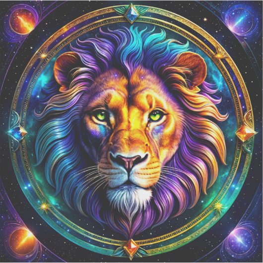 Leo Zodiac Stickers, Celestial Zodiac Aufkleber (Vorderseite)