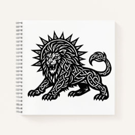 Leo Zodiac Sun‑Mane Lion | BurnsInHell Notizblock