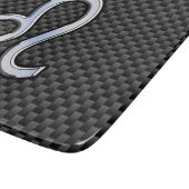 Leo Zodiac Symbol auf der Dekoration von Kohlefase Schneidebrett (Ecke)