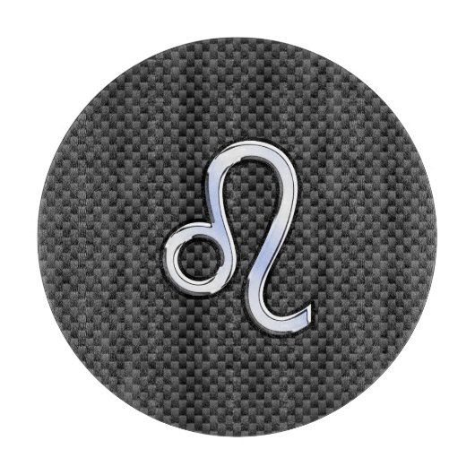 Leo Zodiac Symbol auf der Dekoration von Kohlefase Schneidebrett (Vorderseite)