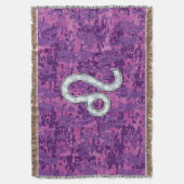 Leo Zodiac Symbol auf der Pink Fuchsia Digitalen C Decke (Vorderseite Vertikal)