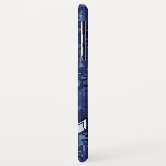 Leo Zodiac Symbol auf Navy Blue Digital Camouflage Case-Mate iPhone Hülle (Hinten/Links)