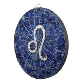 Leo Zodiac-Symbol auf Navy Blue Digital-Camouflage Dartscheibe (Vorderseite rechts)