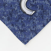 Leo Zodiac Symbol auf Navy Blue Digital Camouflage Fleecedecke (Ecke)