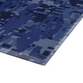 Leo Zodiac-Symbol auf Navy Blue Digital-Camouflage Schneidebrett (Ecke)