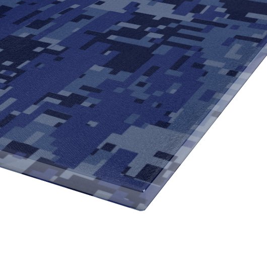 Leo Zodiac-Symbol auf Navy Blue Digital-Camouflage Schneidebrett (Ecke)