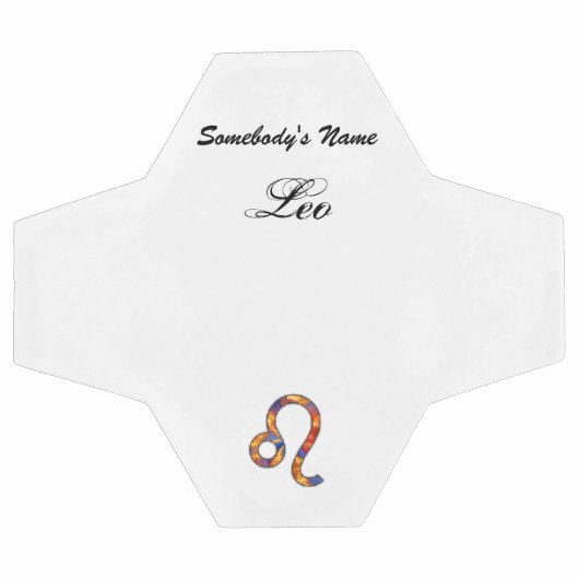 Leo Zodiac Symbol Element von Kenneth Yoncich Fußball (Flach)