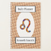 Leo Zodiac Symbol Element von Kenneth Yoncich Planer (Vorderseite)