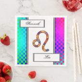 Leo Zodiac Symbol Element von Kenneth Yoncich Serviette (Beispiel)