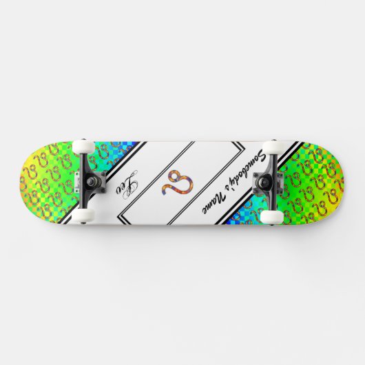 Leo Zodiac Symbol Element von Kenneth Yoncich Skateboard (Horizontal)