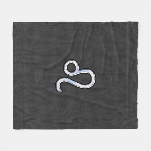 Leo Zodiac Symbol Fleecedecke (Vorderseite (Horizontal))