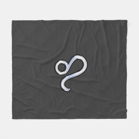 Leo Zodiac Symbol Fleecedecke (Vorderseite (Horizontal))