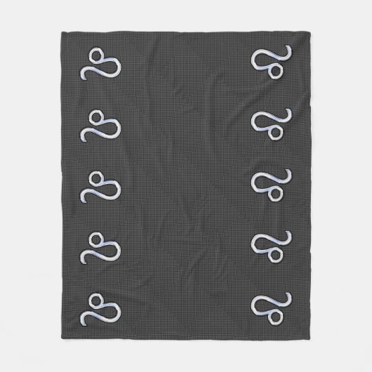 Leo Zodiac Symbol Fleecedecke (Vorderseite)
