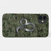 Leo Zodiac Symbol Green Digital Camouflage Case-Mate iPhone Hülle (Rückseite (Horizontal))