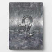 Leo Zodiac Symbol in Grunge Distressed Style Fotoplatte (Vorderseite)