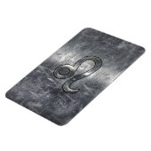 Leo Zodiac Symbol in Grunge Distressed Style Magnet (Linke Seite)