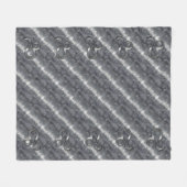 Leo Zodiac Symbol in Silver Steel Style Fleecedecke (Vorderseite (Horizontal))