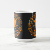 Leo Zodiac Symbol mit feinem goldenen Löwenkopf Kaffeetasse (Mittel)
