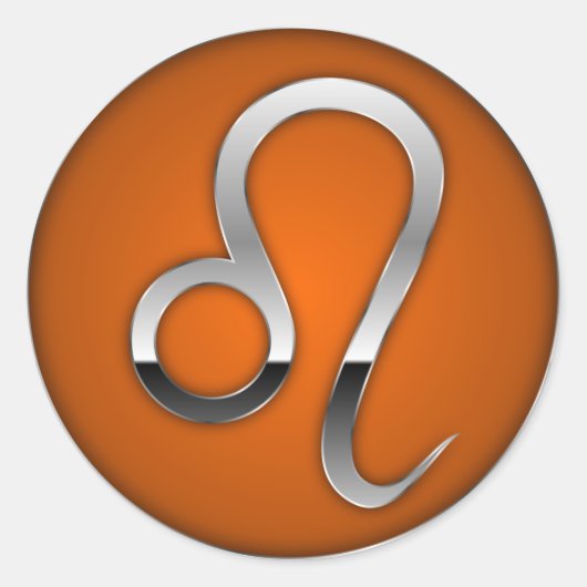 Leo - Zodiac-Symbol Runder Aufkleber (Vorderseite)