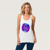 Leo Zodiac Symbol Space Nebula Tank Top (Vorderseite Vollansicht)