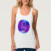 Leo Zodiac Symbol Space Nebula Tank Top (Vorderseite)