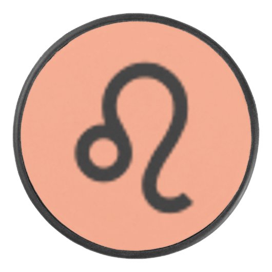 Leo Zodiac Symbol Standard von Kenneth Yoncich Eishockey Puck (Vorderseite)