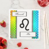 Leo Zodiac Symbol Standard von Kenneth Yoncich Serviette (Beispiel)