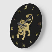Leo Zodiac Symbol Wall Clock Große Wanduhr (Winkel)