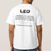 Leo Zodiac T - Shirt (Rückseite)