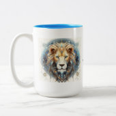 Leo Zodiac Tasse, 15 oz Zweifarbige Tasse (Links)
