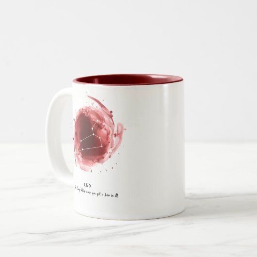 Leo-Zodiac-Tasse Zweifarbige Tasse (Vorderseite Links)