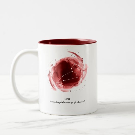 Leo-Zodiac-Tasse Zweifarbige Tasse (Links)