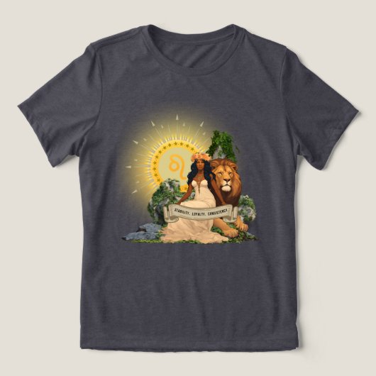 Leo Zodiac Traits T - Shirt (Design Vorderseite)