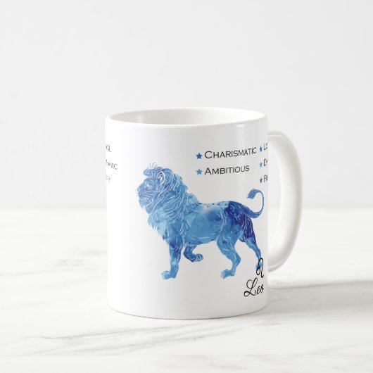 Leo Zodiac Traits Tasse (VorderseiteRechts)