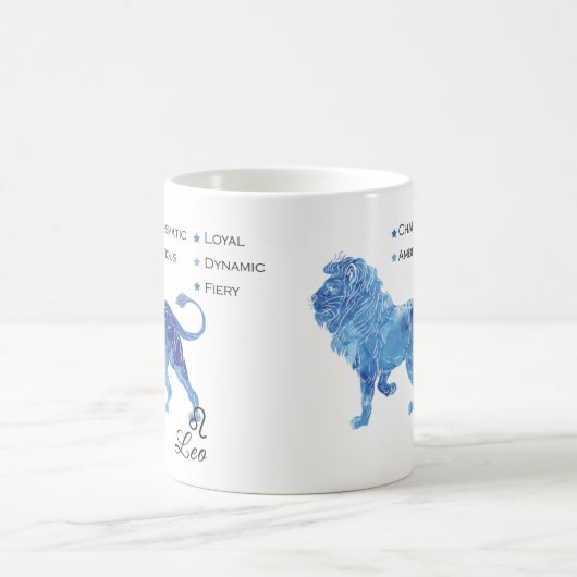 Leo Zodiac Traits Tasse (Mittel)