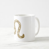Leo Zodiac - Tribal Gold Kaffeetasse (VorderseiteRechts)