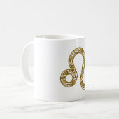 Leo Zodiac - Tribal Gold Kaffeetasse (Vorderseite Links)