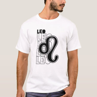 Leo Zodiac Typografie Retro Vintage Astrologie T-Shirt