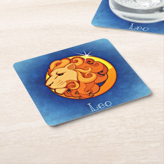 Leo zodiac Untersetzer (angewinkelt)