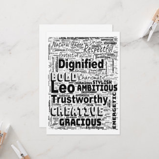 Leo Zodiac Word Cloud Inspiration Einladung